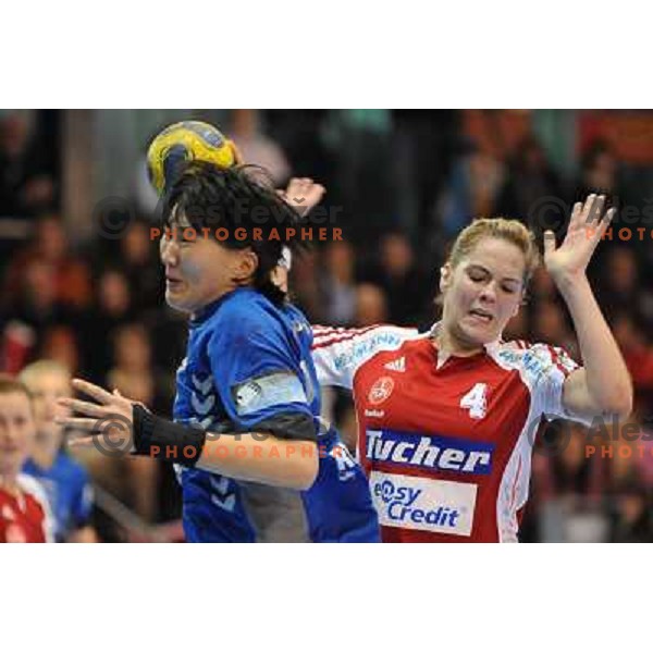 Bodnieva at handball match in the womens Champions League , Krim Mercator - Nurnberg, 10.01.2009 Kodeljevo, Ljubljana 