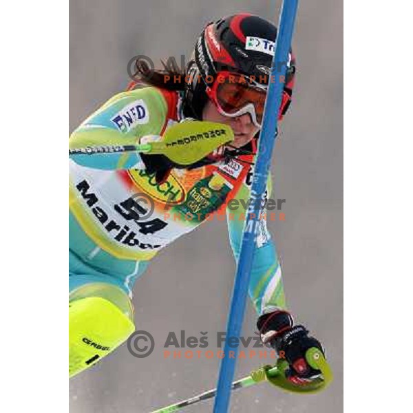 Vanja Brodnik (SLO) at first run of Audi FIS Ski world Cup slalom at 45.Golden fox- Zlata Lisica , Maribor, Slovenia 11.1.2009 
