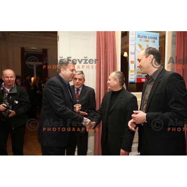 Receptiom of Franc Kangler, mayor of Maribor in honour of 45.Golden fox- Zlata Lisica , Maribor, Slovenia 10.1.2009 