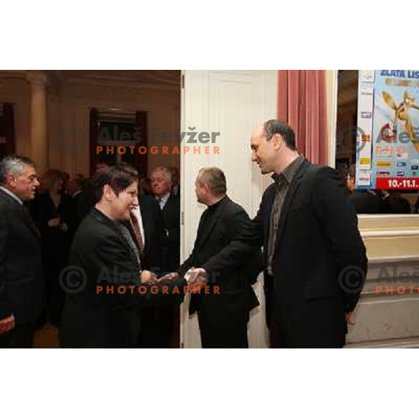Receptiom of Franc Kangler, mayor of Maribor in honour of 45.Golden fox- Zlata Lisica , Maribor, Slovenia 10.1.2009 