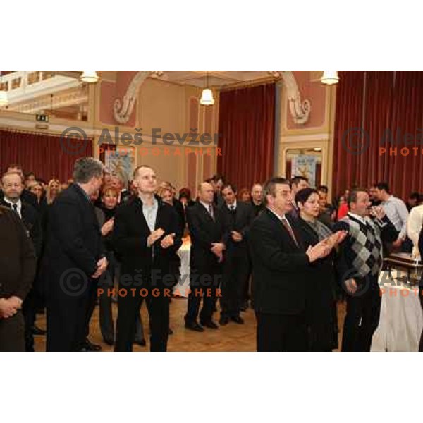 Receptiom of Franc Kangler, mayor of Maribor in honour of 45.Golden fox- Zlata Lisica , Maribor, Slovenia 10.1.2009 