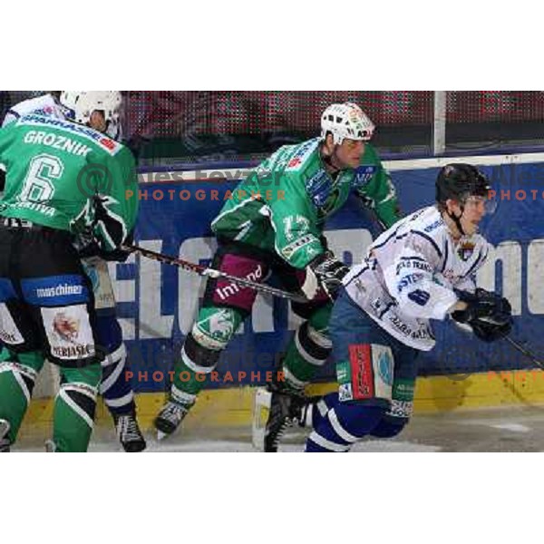 Nik Zupancic at ice hockey match Tilia Olimpija- Alba in round 44 of Ebel league, played in Hala Tivoli, Ljubljana 11.1.2009. Tilia Olimpija won 2:1 