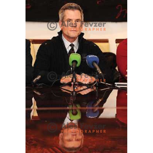 Harrington at presentation of the new head coach of the Slovenian Ice Hockey team , Hala Tivoli , 19.01.2009 