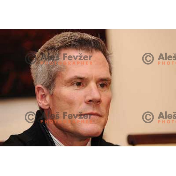 Harrington at presentation of the new head coach of the Slovenian Ice Hockey team , Hala Tivoli , 19.01.2009 