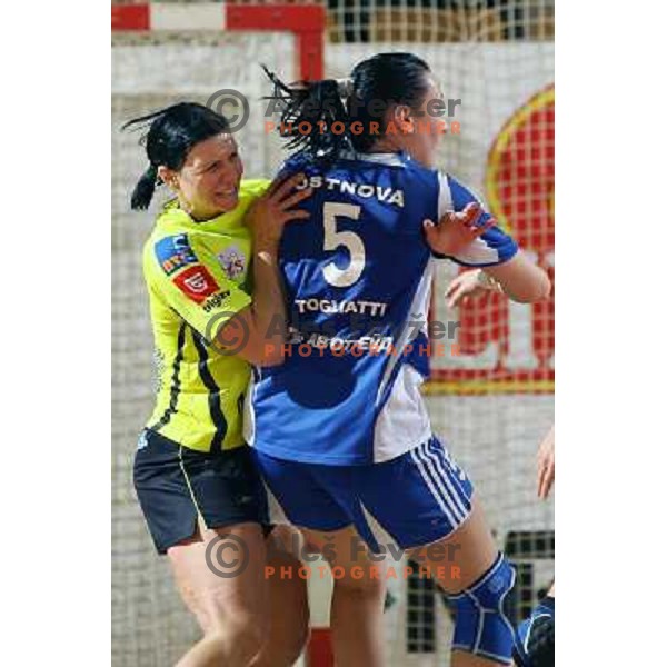 action during Handball Champions league women match betwwen Krim Mercator (SLO) and Lada Togliatti (RUS) in Tivoli Hall, Ljubljana, Slovenia on March 18, 2006