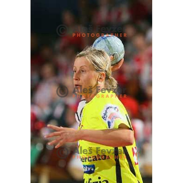action during Handball Champions league women match betwwen Krim Mercator (SLO) and Lada Togliatti (RUS) in Tivoli Hall, Ljubljana, Slovenia on March 18, 2006