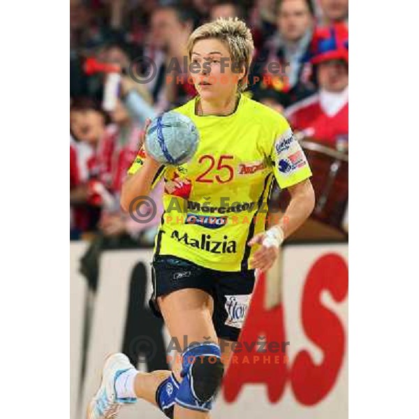 action during Handball Champions league women match betwwen Krim Mercator (SLO) and Lada Togliatti (RUS) in Tivoli Hall, Ljubljana, Slovenia on March 18, 2006