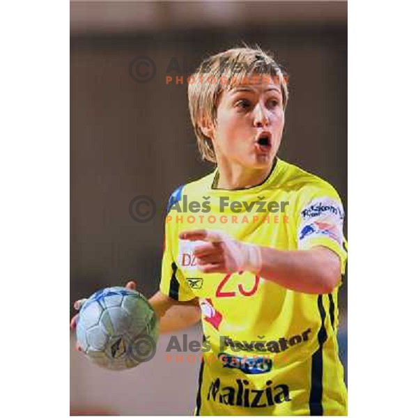 action during Handball Champions league women match betwwen Krim Mercator (SLO) and Lada Togliatti (RUS) in Tivoli Hall, Ljubljana, Slovenia on March 18, 2006