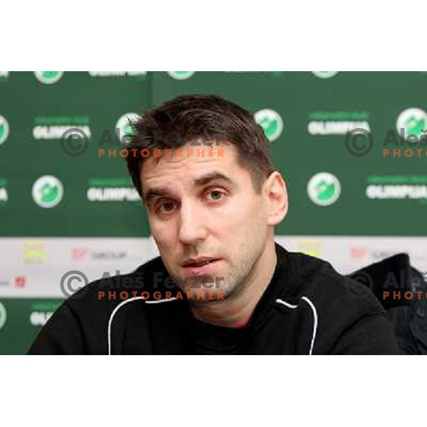 Robert Begus at press conference of RK Olimpija, held in Hala Tivoli, Ljubljana 3.2.2009 