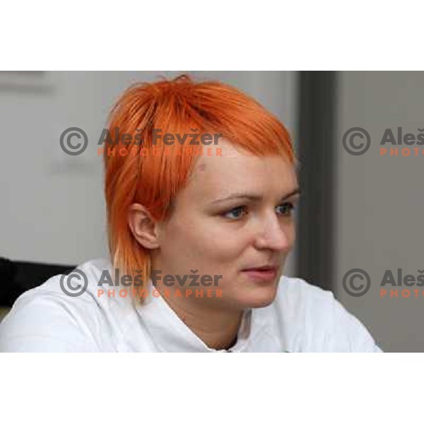 Katja Cerenjak at press conference of RK Olimpija, held in Hala Tivoli, Ljubljana 3.2.2009 