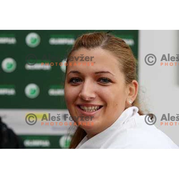 Branka Zec at press conference of RK Olimpija, held in Hala Tivoli, Ljubljana 3.2.2009 