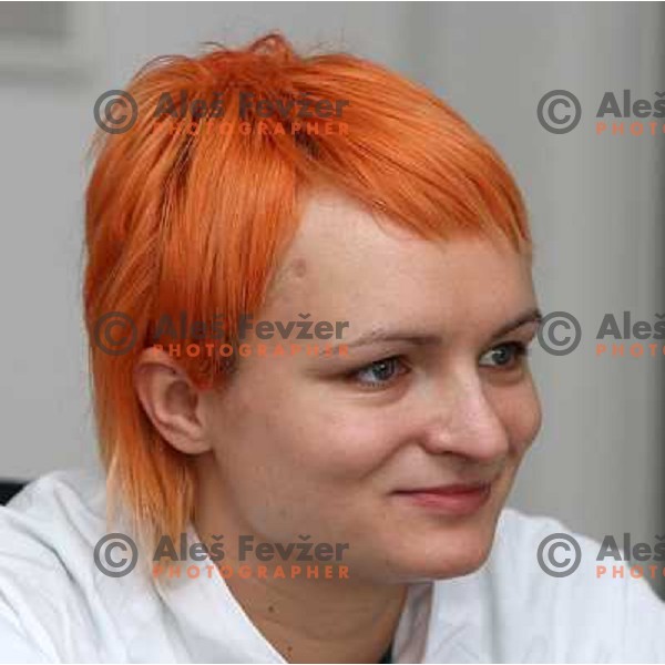 Katja Cerenjak at press conference of RK Olimpija, held in Hala Tivoli, Ljubljana 3.2.2009 