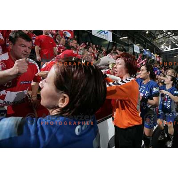 Oder, Stefanisin after handball match Krim Mercator- Gyori Audi Eto KC in EHF Championsleague, group II, played in Kodeljevo Hall, Ljubljana 7.2.2009. Gyori won 35:31 