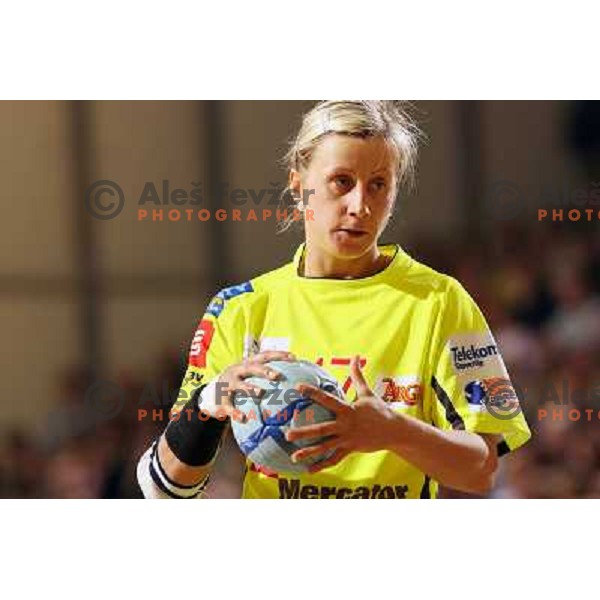 action during Handball Champions league women match betwwen Krim Mercator (SLO) and Lada Togliatti (RUS) in Tivoli Hall, Ljubljana, Slovenia on March 18, 2006