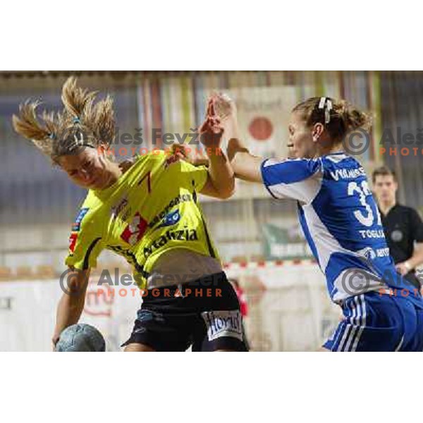 action during Handball Champions league women match betwwen Krim Mercator (SLO) and Lada Togliatti (RUS) in Tivoli Hall, Ljubljana, Slovenia on March 18, 2006