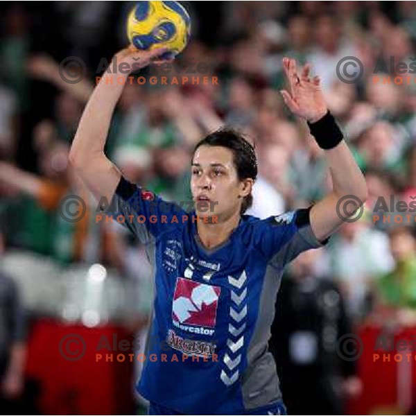Andreja Lekic at handball match Krim Mercator- Gyori Audi Eto KC in EHF Championsleague, group II, played in Kodeljevo Hall, Ljubljana 7.2.2009. Gyori won 35:31 