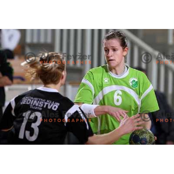 Ana Gros at handball match RK Olimpija (SLO)-Jedinstvo Tuzla (BiH) in European Cup, played in Hala Tivoli, Ljubljana 8.2.2009. Rk Olimpija won 37:21 