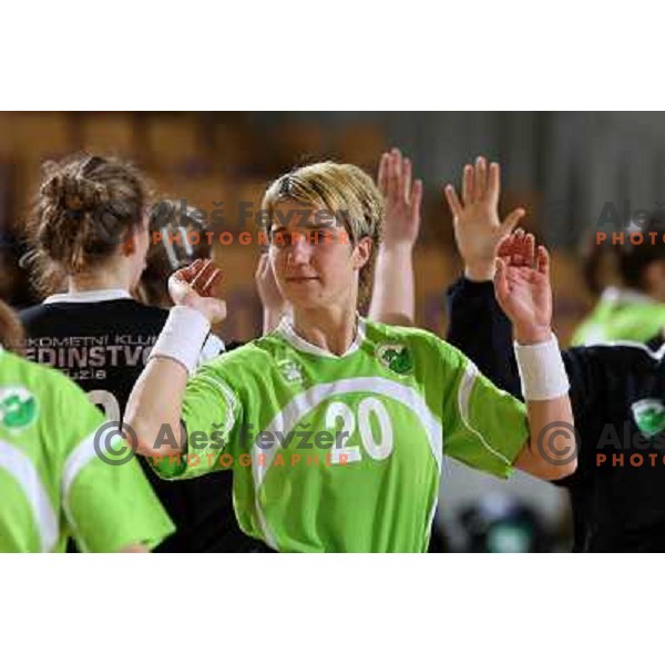 Vesna Pus at handball match RK Olimpija (SLO)-Jedinstvo Tuzla (BiH) in European Cup, played in Hala Tivoli, Ljubljana 8.2.2009. Rk Olimpija won 37:21 
