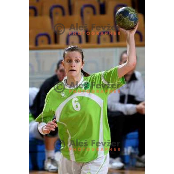 Ana Gros at handball match RK Olimpija (SLO)-Jedinstvo Tuzla (BiH) in European Cup, played in Hala Tivoli, Ljubljana 8.2.2009. Rk Olimpija won 37:21 