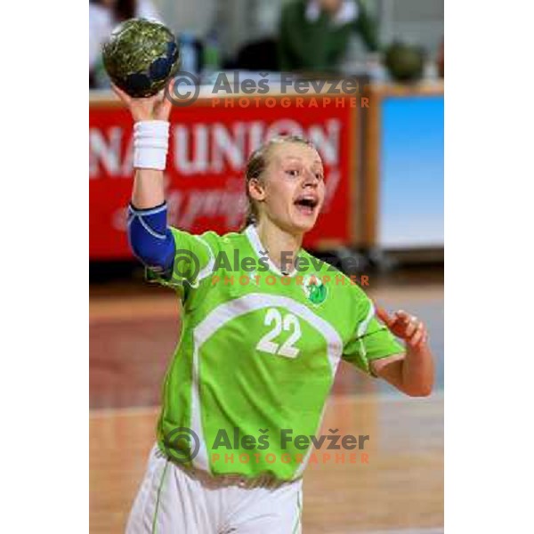 Nusa Skutnik at handball match RK Olimpija (SLO)-Jedinstvo Tuzla (BiH) in European Cup, played in Hala Tivoli, Ljubljana 8.2.2009. Rk Olimpija won 37:21 