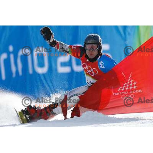 Men\'s Parallel Giant Slalom during Torino 2006 Winter Olympic games, Italy on February 22, 2006