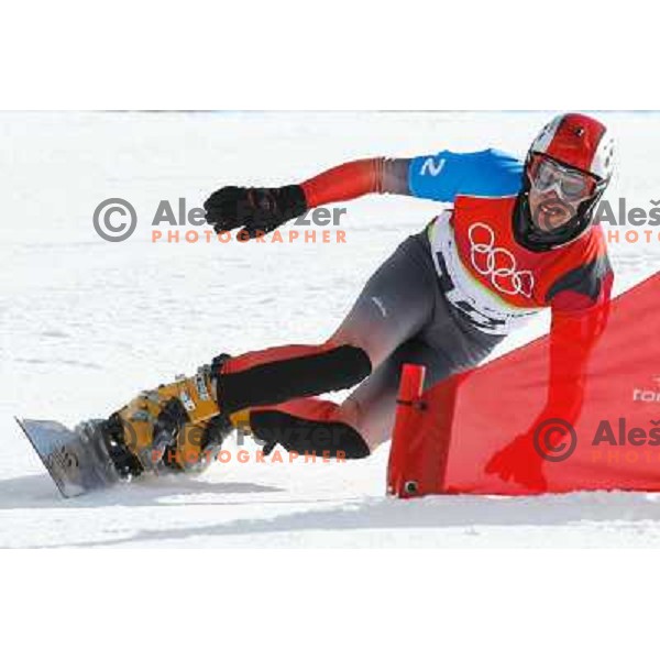 Men\'s Parallel Giant Slalom during Torino 2006 Winter Olympic games, Italy on February 22, 2006
