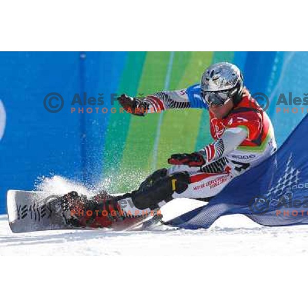 Men\'s Parallel Giant Slalom during Torino 2006 Winter Olympic games, Italy on February 22, 2006