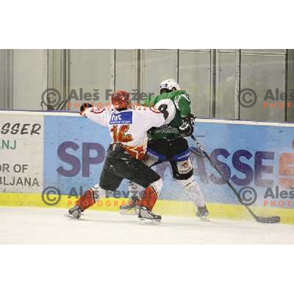 ice hockey match Toja Olimpija- Jesenice mladi in quarter final of Slovenian championship, played in Hala Tivoli, Ljubljana 18.2.2009. Toja Olimpija won 4:1 and lead series 1:0 