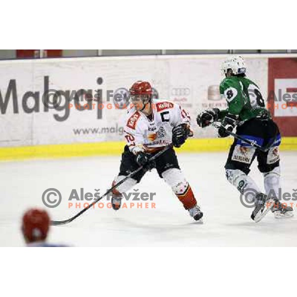 ice hockey match Toja Olimpija- Jesenice mladi in quarter final of Slovenian championship, played in Hala Tivoli, Ljubljana 18.2.2009. Toja Olimpija won 4:1 and lead series 1:0 