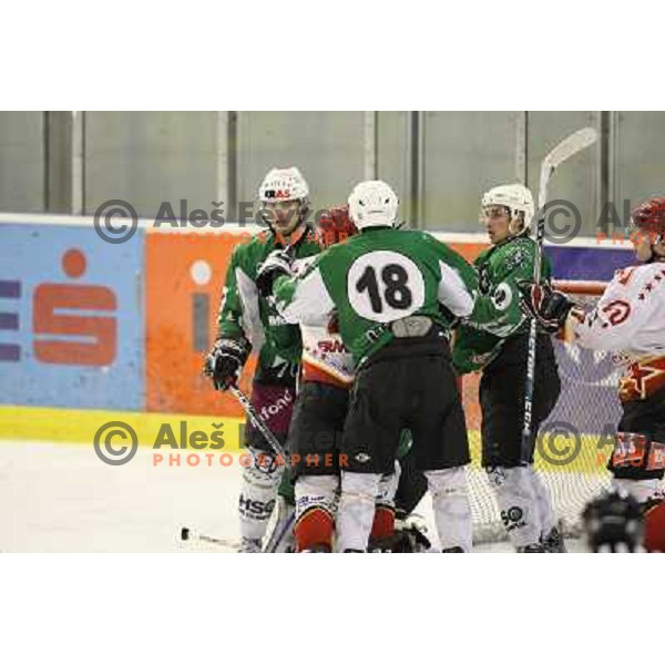 ice hockey match Toja Olimpija- Jesenice mladi in quarter final of Slovenian championship, played in Hala Tivoli, Ljubljana 18.2.2009. Toja Olimpija won 4:1 and lead series 1:0 