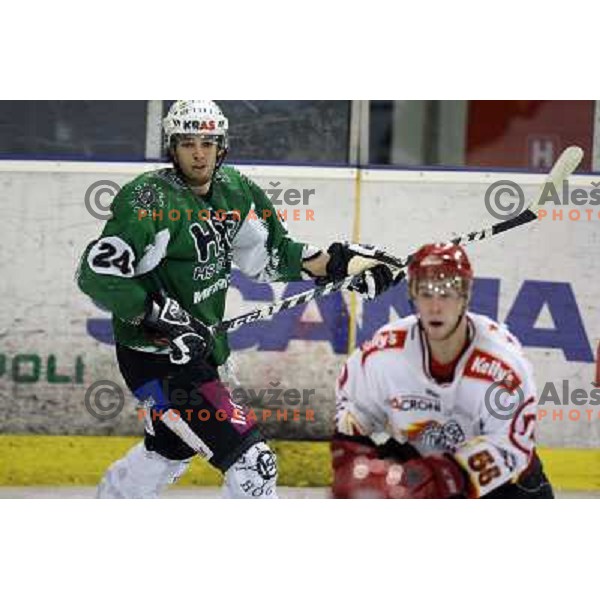 ice hockey match Toja Olimpija- Jesenice mladi in quarter final of Slovenian championship, played in Hala Tivoli, Ljubljana 18.2.2009. Toja Olimpija won 4:1 and lead series 1:0 