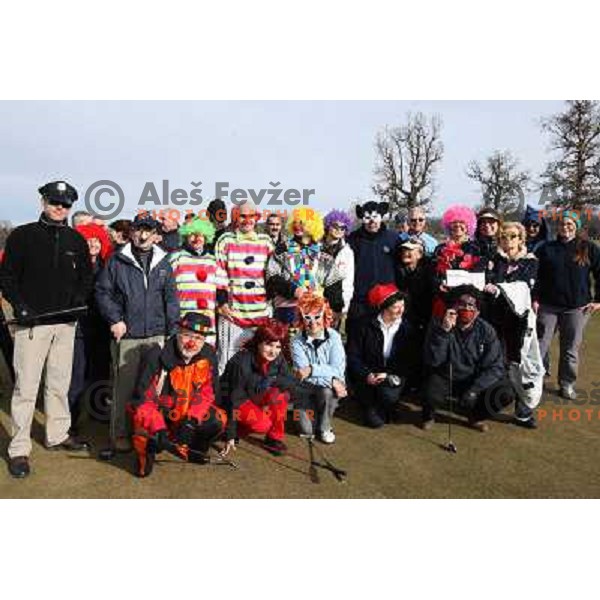 Carneval mask golf tournament , Lipica golf course, Slovenia 21.2.2009 