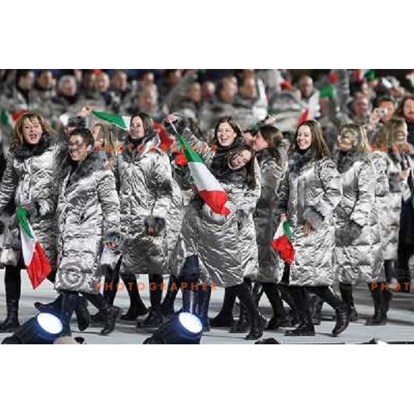 Opening ceremony of 2006 Winter Olumpic games in Torino, Italy on Febraury 11, 2006