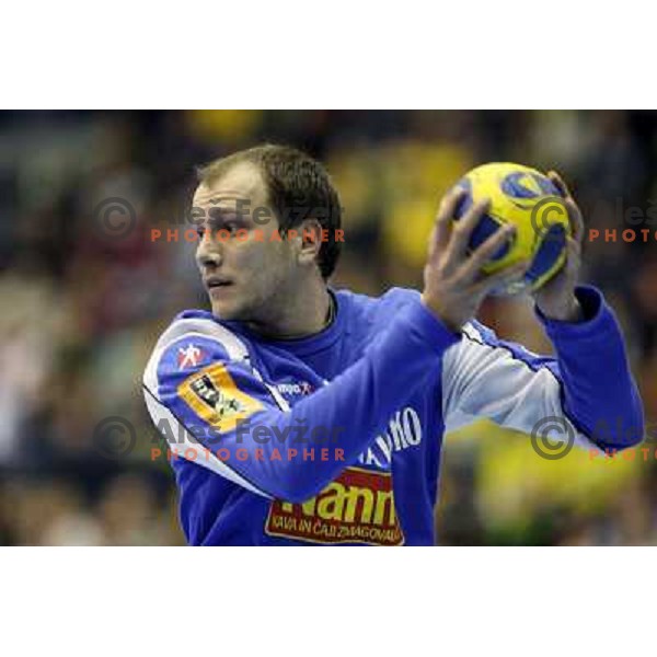 Rezar at handball match Celje PL- Croatia Osiguranje Zagreb in EHF Champions league men group 2, played in Zlatorog Hall in Celje 21.2.2009. Croatia Osiguranje Zagreb won 25:22 