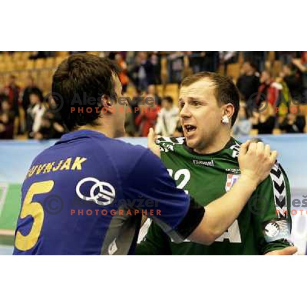 Gorazd Skof at handball match Celje PL- Croatia Osiguranje Zagreb in EHF Champions league men group 2, played in Zlatorog Hall in Celje 21.2.2009. Croatia Osiguranje Zagreb won 25:22 