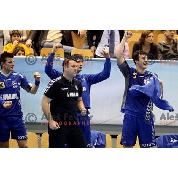 handball match Celje PL- Croatia Osiguranje Zagreb in EHF Champions league men group 2, played in Zlatorog Hall in Celje 21.2.2009. Croatia Osiguranje Zagreb won 25:22 