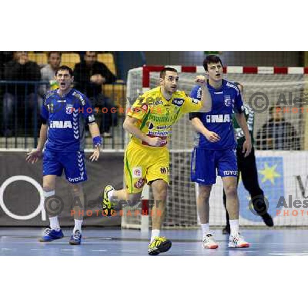 Gajic at handball match Celje PL- Croatia Osiguranje Zagreb in EHF Champions league men group 2, played in Zlatorog Hall in Celje 21.2.2009. Croatia Osiguranje Zagreb won 25:22 