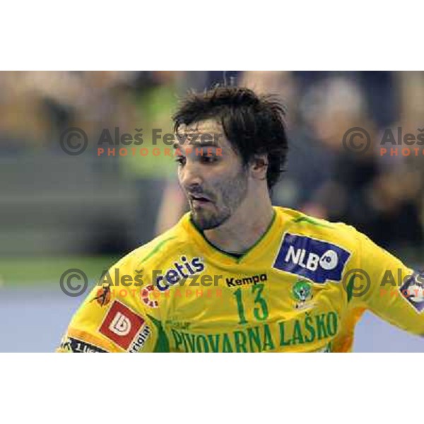 Spiler at handball match Celje PL- Croatia Osiguranje Zagreb in EHF Champions league men group 2, played in Zlatorog Hall in Celje 21.2.2009. Croatia Osiguranje Zagreb won 25:22 