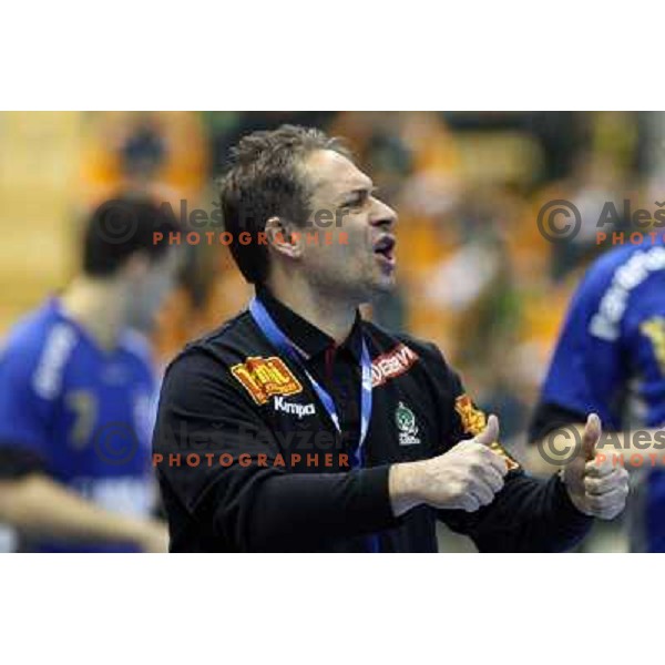 Tiselj at handball match Celje PL- Croatia Osiguranje Zagreb in EHF Champions league men group 2, played in Zlatorog Hall in Celje 21.2.2009. Croatia Osiguranje Zagreb won 25:22 