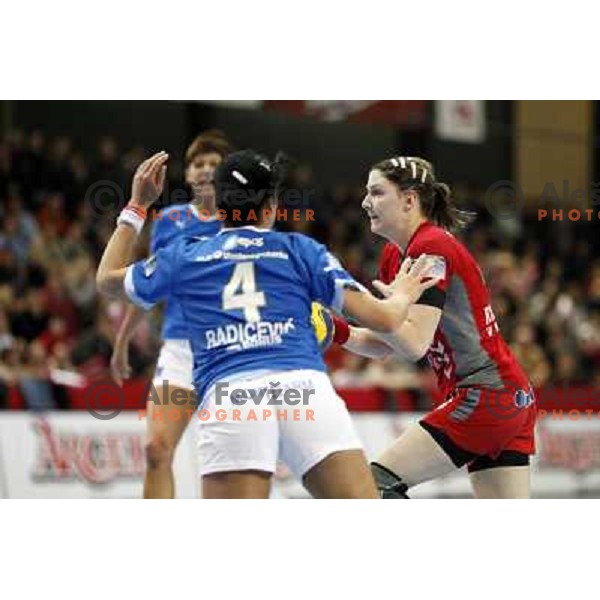 Mavsar at handball match Krim Mercator- Buducnost in EHF Women\'s Championsleague, played at Kodeljevo, Ljubljana 22.2.2009. Krim Mercator won 35:28 