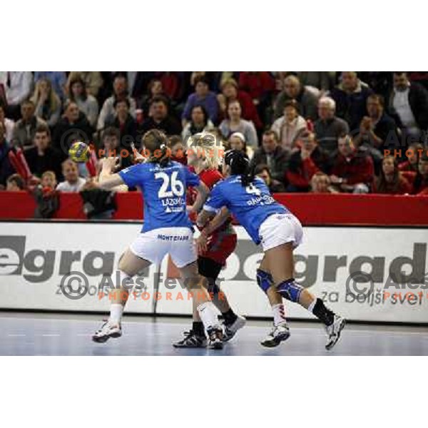 Zrnec at handball match Krim Mercator- Buducnost in EHF Women\'s Championsleague, played at Kodeljevo, Ljubljana 22.2.2009. Krim Mercator won 35:28 