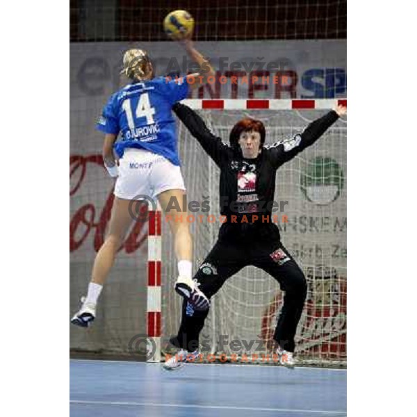 Stefanisin at handball match Krim Mercator- Buducnost in EHF Women\'s Championsleague, played at Kodeljevo, Ljubljana 22.2.2009. Krim Mercator won 35:28 