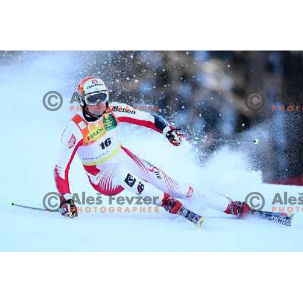Romed Baumann during first run of giant slalom in Kranjska gora,Slovenia on 28.2.2009- Audi FIS World Cup race 