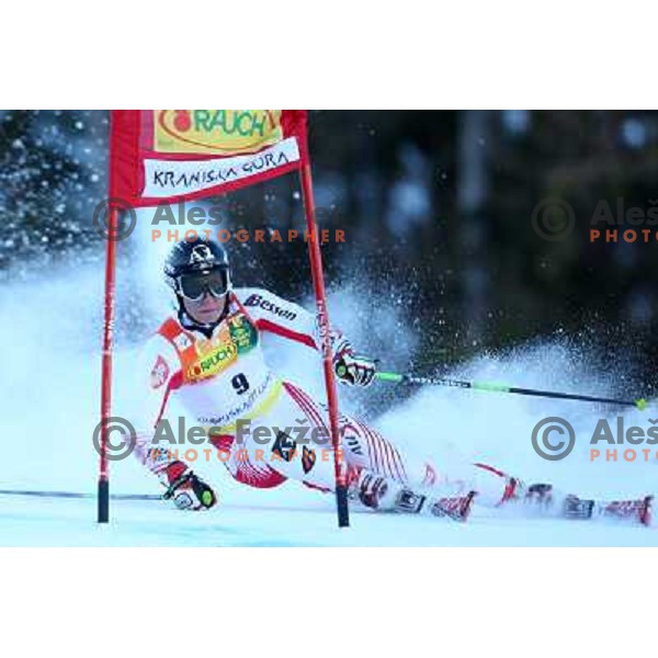 Marcel Hirscher (AUT) during first run of giant slalom in Kranjska gora,Slovenia on 28.2.2009- Audi FIS World Cup race 