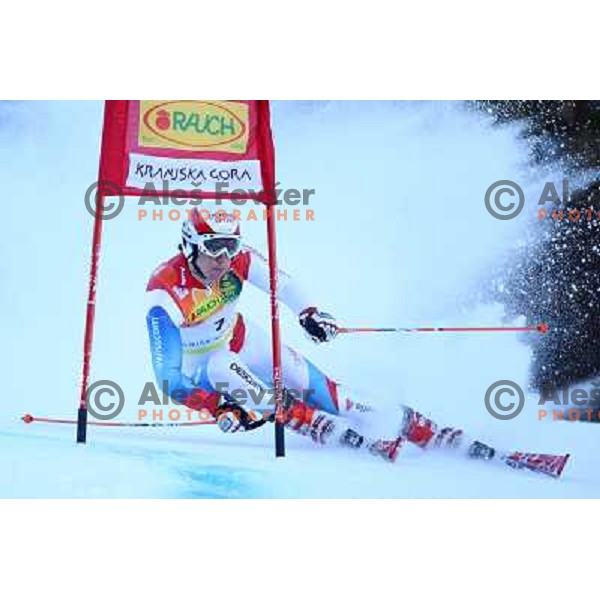 Carlo Janka (SUI) during first run of giant slalom in Kranjska gora,Slovenia on 28.2.2009- Audi FIS World Cup race 