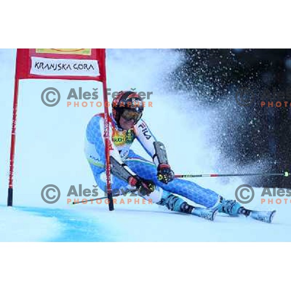 Massimiliano Blardone (ITA) during first run of giant slalom in Kranjska gora,Slovenia on 28.2.2009- Audi FIS World Cup race 
