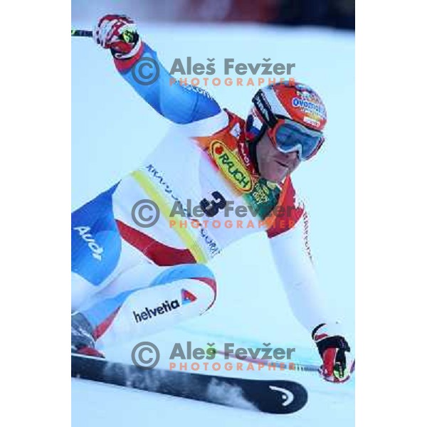 Dider Cuche (SUI) during first run of giant slalom in Kranjska gora,Slovenia on 28.2.2009- Audi FIS World Cup race 