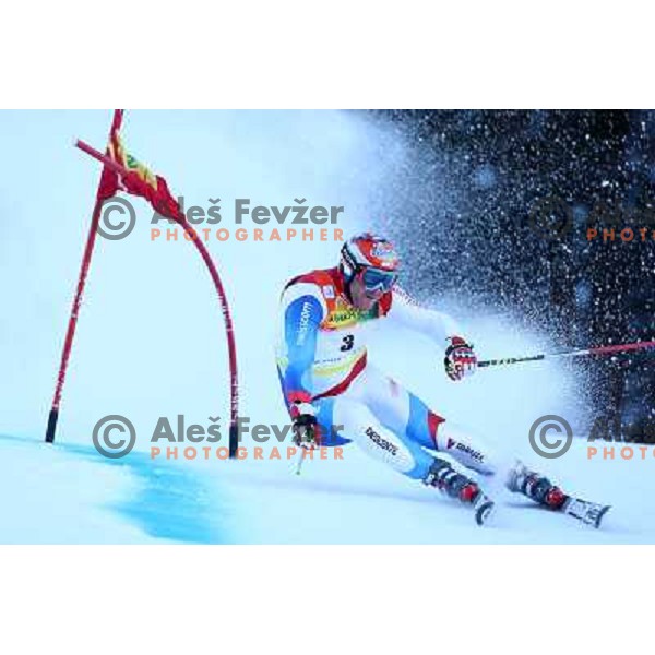 Dider Cuche (SUI) during first run of giant slalom in Kranjska gora,Slovenia on 28.2.2009- Audi FIS World Cup race 