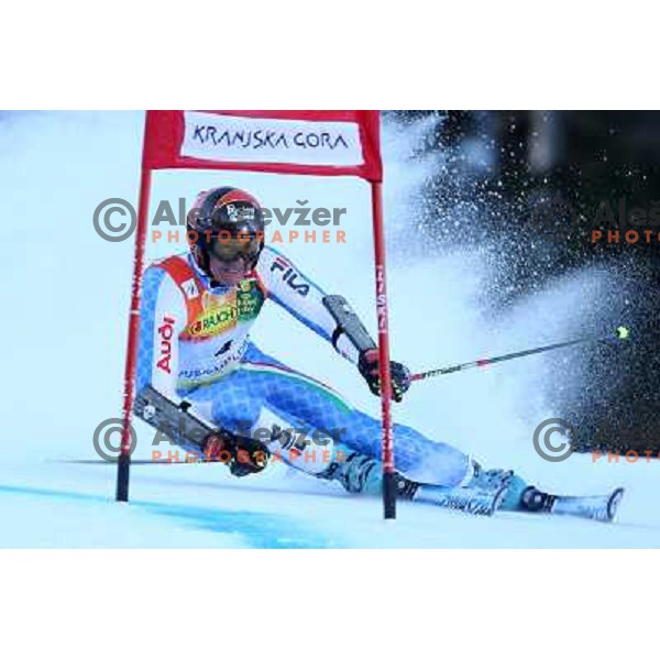 Massimiliano Blardone (ITA) during first run of giant slalom in Kranjska gora,Slovenia on 28.2.2009- Audi FIS World Cup race 