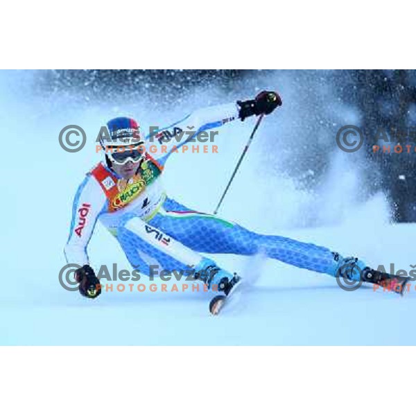 Manfred Moelgg (ITA) during first run of giant slalom in Kranjska gora,Slovenia on 28.2.2009- Audi FIS World Cup race 